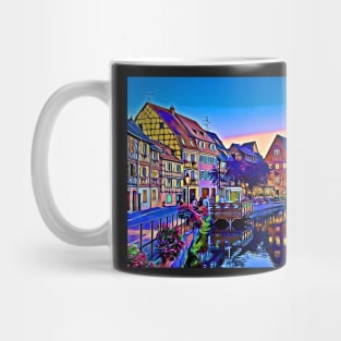 Quaint Canal Strasbourg Alsace France Retro Landscape Mug